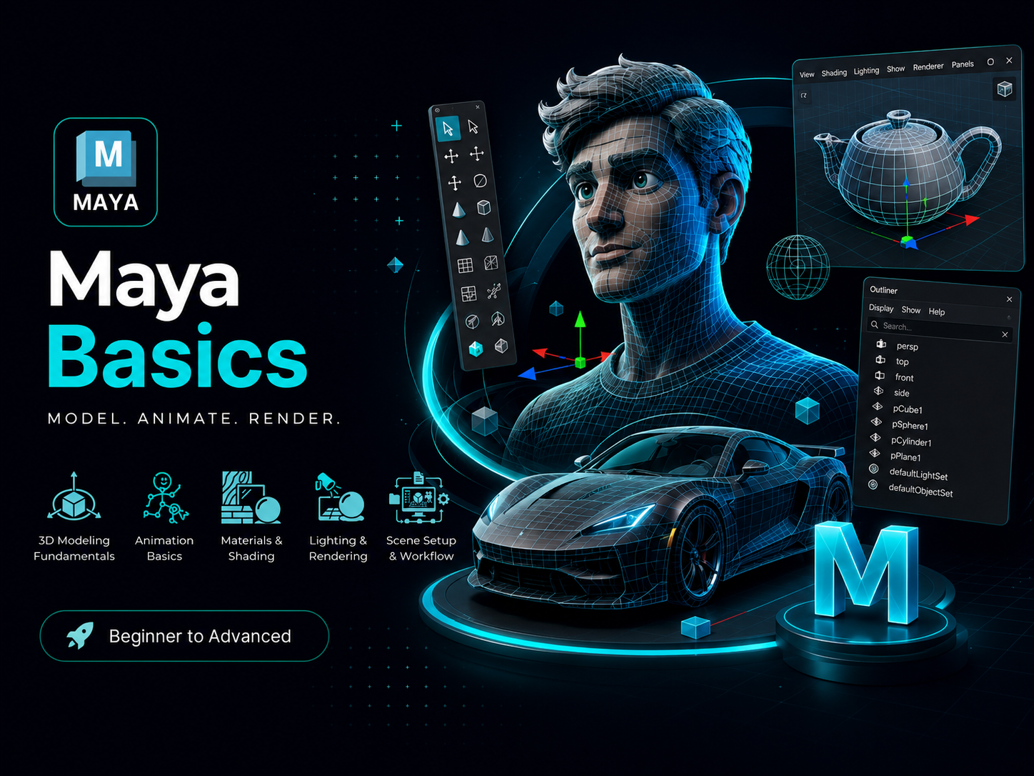 Maya Basics: Modeling & Lighting